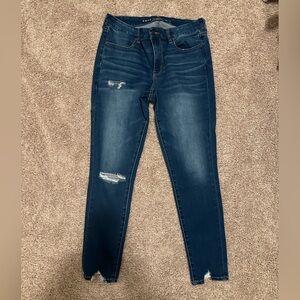 Classic Blue Distressed Women's Jeans
